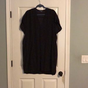 Dark purple silk dress